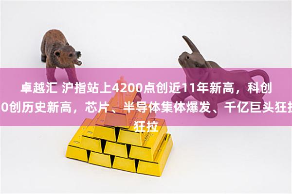 卓越汇 沪指站上4200点创近11年新高，科创50创历史新高，芯片、半导体集体爆发、千亿巨头狂拉