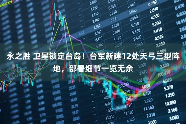 永之胜 卫星锁定台岛！台军新建12处天弓三型阵地，部署细节一览无余