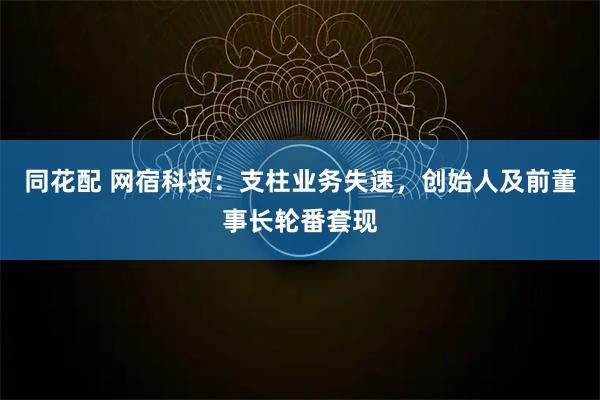 同花配 网宿科技：支柱业务失速，创始人及前董事长轮番套现