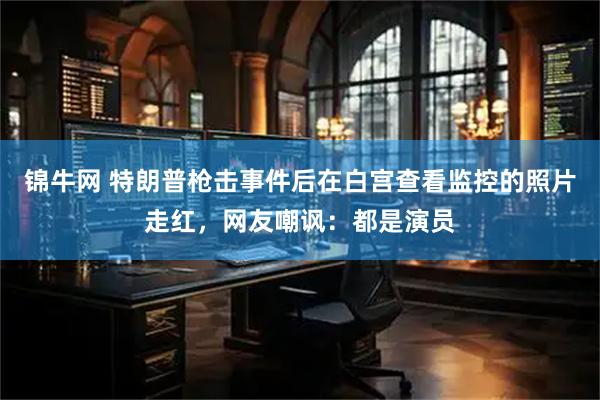 锦牛网 特朗普枪击事件后在白宫查看监控的照片走红，网友嘲讽：都是演员